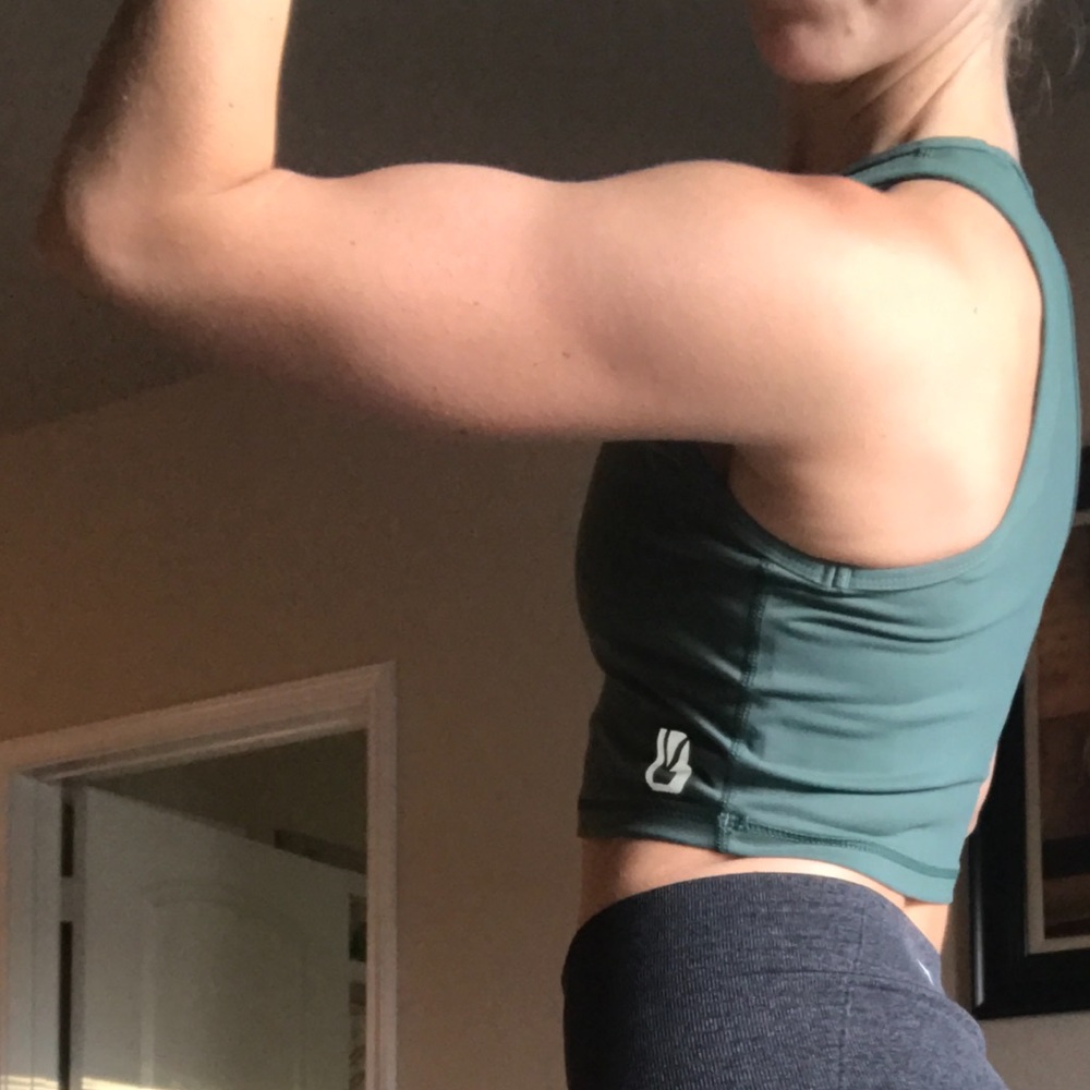 BuffBunny Collection Aurora Hunter Green Crop Top